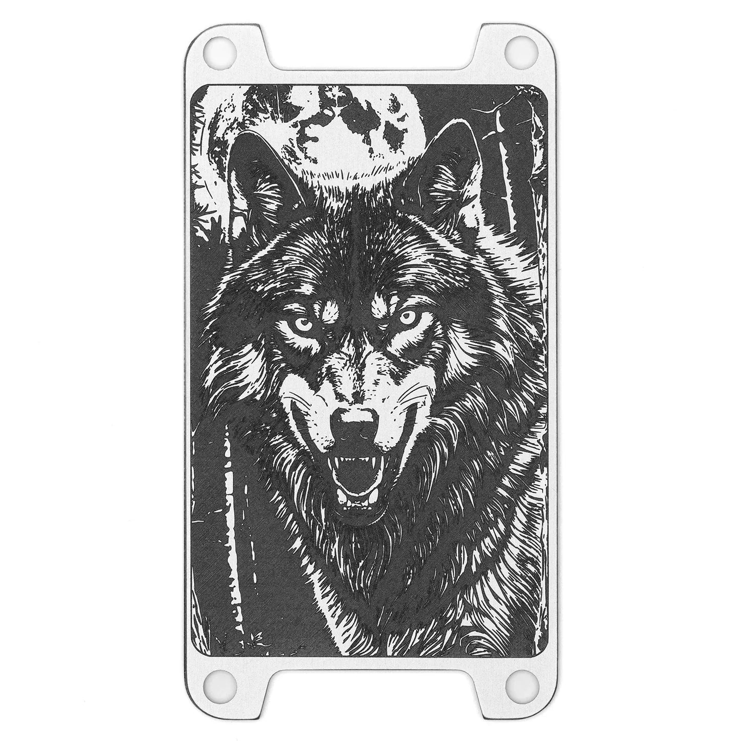 Deep Lasered Switch Plate - Wolf