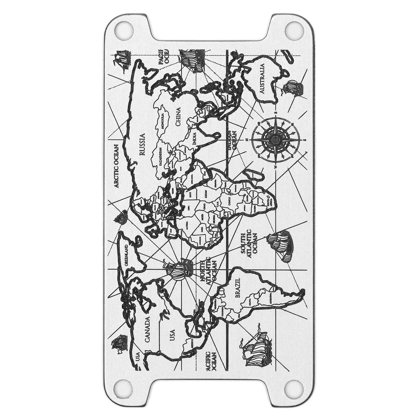 Deep Lasered Switch Plate - World Map